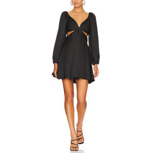 Astr The Label 'Anamaria' Black Satin Dress Size M
